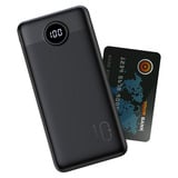 VEGER L10S 10000 mAh powerbank met digitaal display Zwart, PD 20W, QC 3.0, 2A, USB-A, USB-C, Micro-USB