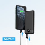 VEGER L10S 10000 mAh powerbank met digitaal display Zwart, PD 20W, QC 3.0, 2A, USB-A, USB-C, Micro-USB