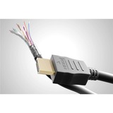 goobay High Speed HDMI kabel met Ethernet Zwart, 3 meter, 4K, Verguld