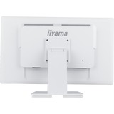 iiyama ProLite T2452MSC-W1 24" monitor Wit/zwart, Touch, HDMI, DisplayPort, USB, Audio 