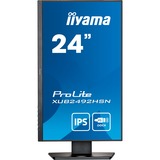 iiyama Prolite XUB2492HSN-B5 24" Monitor Zwart, 75Hz, HDMI, DisplayPort, USB-C, RJ45 (LAN)	