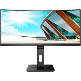 AOC CU34P2A 34" Curved UltraWide monitor Zwart, 2x HDMI, 1x DisplayPort, 4x USB-A 3.2 (5 Gbit/s)