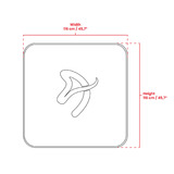 Arozzi ZONA Quattro Floor Pad - Black/Grey beschermingsmat Zwart/grijs