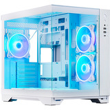Chieftec Visio midi tower behuizing Wit | 2x USB-A | 1x USB-C | RGB | Tempered Glass