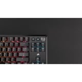 Corsair K70 CORE TKL WIRELESS RGB mechanisch gaming toetsenbord Zwart, US lay-out (QWERTY), Corsair MLX Red v2, 80% (TKL)	, RGB, ABS Double shot, Hot-swap, 2,4 GHz / Bluetooth / USB