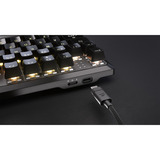Corsair K70 CORE TKL WIRELESS RGB mechanisch gaming toetsenbord Zwart, US lay-out (QWERTY), Corsair MLX Red v2, 80% (TKL)	, RGB, ABS Double shot, Hot-swap, 2,4 GHz / Bluetooth / USB