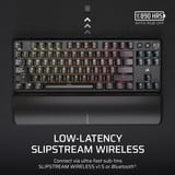 Corsair K70 CORE TKL WIRELESS RGB mechanisch gaming toetsenbord Zwart, US lay-out (QWERTY), Corsair MLX Red v2, 80% (TKL)	, RGB, ABS Double shot, Hot-swap, 2,4 GHz / Bluetooth / USB
