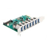 PCI Express x1 Card to 7 x external USB 5 Gbps Type-A female usb-controller