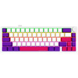 LORGAR KBP70MW, gaming toetsenbord Wit, US lay-out, 65%, RGB, Hot-swappable, PBT Double-shot, Bluetooth / 2.4GHz / USB