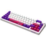 LORGAR KBP70MW, gaming toetsenbord Wit, US lay-out, 65%, RGB, Hot-swappable, PBT Double-shot, Bluetooth / 2.4GHz / USB