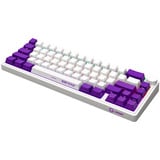 LORGAR KBP70MW, gaming toetsenbord Wit, US lay-out, 65%, RGB, Hot-swappable, PBT Double-shot, Bluetooth / 2.4GHz / USB