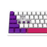 LORGAR KBP70MW, gaming toetsenbord Wit, US lay-out, 65%, RGB, Hot-swappable, PBT Double-shot, Bluetooth / 2.4GHz / USB