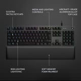 Logitech G513 CARBON LIGHTSYNC RGB Mechanical Gaming Keyboard Zwart, US-International, GX Red, RGB leds