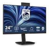 Philips 24B2N3200JH/00 23.8" monitor Zwart, VGA, HDMI, DisplayPort, USB-C, Webcam, 120 Hz