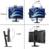 Philips 24B2N3200JH/00 23.8" monitor Zwart, VGA, HDMI, DisplayPort, USB-C, Webcam, 120 Hz