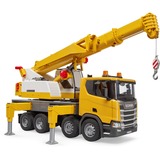 bruder Scania Super 560R vrachtwagen met Liebherr hijskraan en licht en geluid Modelvoertuig 03571