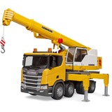 bruder Scania Super 560R vrachtwagen met Liebherr hijskraan en licht en geluid Modelvoertuig 03571