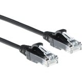 ACT Connectivity LSZH U/UTP CAT6 datacenter slimline patchkabel snagless met RJ45 connectoren Zwart, 5 meter