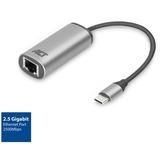 ACT Connectivity USB-C naar 2,5 Gigabit ethernet adapter Aluminium