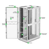 APC NetShelter SX, Networking Rack Enclosure, 42U, 1991H x 750W x 1200D mm server rack Wit/groen, AR3340W2