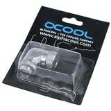 Alphacool HF angle adapter 90° rotatable G1/4 AG to G1/4 IG verbinding Chroom