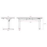 Arozzi Arena Moto Gaming Desk - White Wit