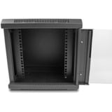 DeLOCK 10″-netwerkkast met glazen deur server rack Zwart, 6U