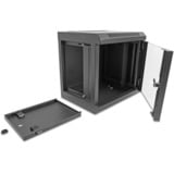 DeLOCK 10″-netwerkkast met glazen deur server rack Zwart, 6U