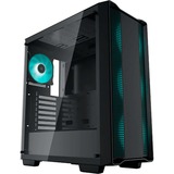 DeepCool CC560 midi tower behuizing Zwart | 2x USB-A | Tempered Glass