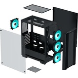DeepCool CC560 midi tower behuizing Zwart | 2x USB-A | Tempered Glass