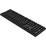 Hello Ganss HS108T Black, toetsenbord Zwart, US lay-out, Gateron G Pro Silver, RGB leds, PBT Doubleshot keycaps, hot swap, 2,4 GHz / Bluetooth / USB-C