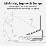 Hyper HyperSpace Ergonomic Laptop Stand bevestiging Grijs