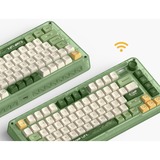 Iqunix ZX75 Camping Wireless Mechanical Keyboard, gaming toetsenbord Groen/oranje, US lay-out, IQUNIX Moonstone Turbo, RGB leds, 75%, Hot-swappable, Double-shot PBT, 2.4GHz | Bluetooth 5.1 | USB-C