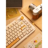 Iqunix ZX75 Sunset Ponder Wireless Mechanical Keyboard, gaming toetsenbord Lichtgeel, US lay-out, IQUNIX Silent Rose, RGB leds, 75%, Hot-swappable, Double-shot PBT, 2.4GHz | Bluetooth 5.1 | USB-C