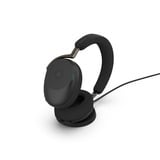 Jabra Evolve3 85 over-ear headset Zwart, Microsoft Teams (MS), Link390 USB-C, Wireless Charger