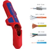 KNIPEX ErgoStrip Universeel kabelstrip- /ontmantelingsgereedschap Rood/blauw