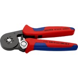 KNIPEX Zelfinstellende krimptang voor adereindhulzen 97 53 04 SB Rood/blauw, met zij-invoering