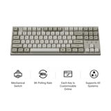 Keychron C1 Pro-M3, toetsenbord Grijs, US lay-out, Keychron Super Brown, 80% TKL, RGB leds, OSA Double-Shot PBT, hot swap, 8000 Hz