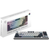 MSI FORGE GK600 TKL WIRELESS SKY RGB mechanisch gaming toetsenbord Wit, US lay-out (QWERTY), 80% (TKL), 2,4G / Bluetooth / USB
