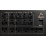 MSI MEG Ai1300P PCIE5, 1300 Watt voeding  Zwart, 8x PCIe, 1x 12VHPWR, Kabelmanagement