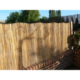Nature Gespleten rietmat - afschermgraad 2/5, 1 x 3 meter begrenzing Houtkleur