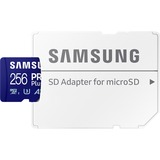 SAMSUNG PRO Plus 256 GB microSDXC (2023) geheugenkaart Blauw, UHS-I U3, Class 10, V30, A2