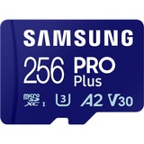 SAMSUNG PRO Plus 256 GB microSDXC (2023) geheugenkaart Blauw, UHS-I U3, Class 10, V30, A2