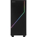 Sharkoon RGB FLOW midi tower behuizing Zwart | 3x USB-A | RGB | Tempered Glass