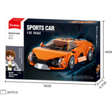 Sluban ModelBricks - Oranje supersportwagen Constructiespeelgoed Schaal 1:32