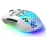 SteelSeries Aerox 3 Wireless Snow 2022 gaming muis Wit, 18.000 dpi, RGB leds