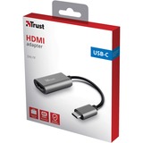 Trust Dalyx USB-C > HDMI adapter Zilver/zwart, 0,2 meter