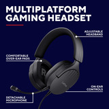 Trust GXT 489 Fayzo  Multiplatform over-ear gaming headset Zwart