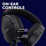 Trust GXT 489 Fayzo  Multiplatform over-ear gaming headset Zwart