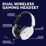 Trust GXT 491W Fayzo Draadloze gamingheadset over-ear gaming headset Wit, 2.4 GHz, Bluetooth
